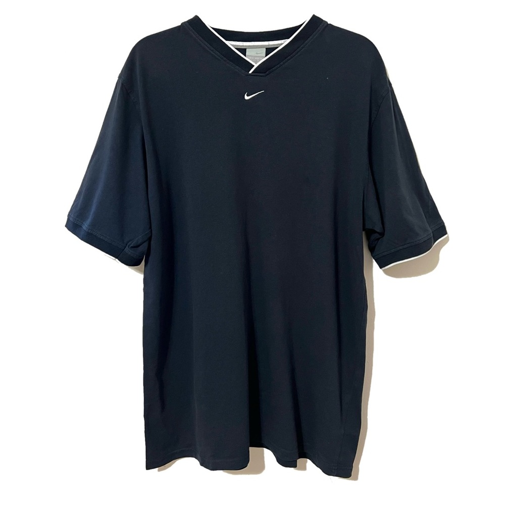 RARE NIKE CENTER SWOOSH SHIRT GRAY TAG XL 100% cotton